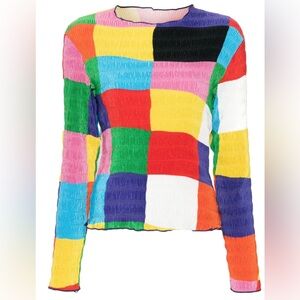 Sunni drama fries color-block t shirt